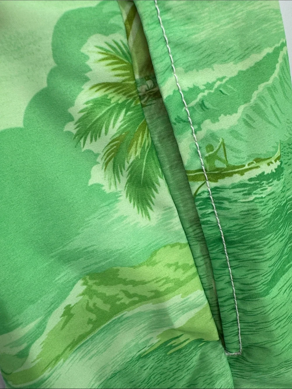 Tommy Bahama green tropical print Orange Mesh Relax Label Swim Shorts 38 beach